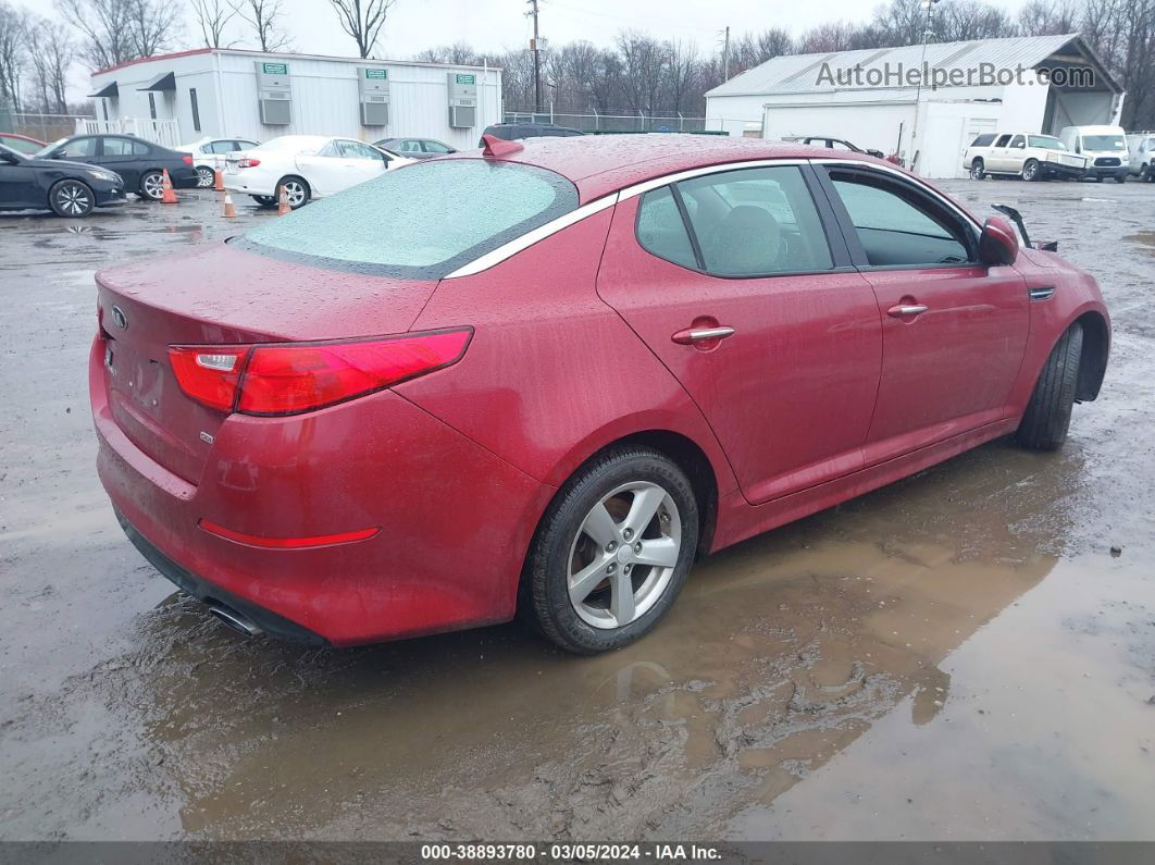 2015 Kia Optima Lx Red vin: 5XXGM4A71FG362559