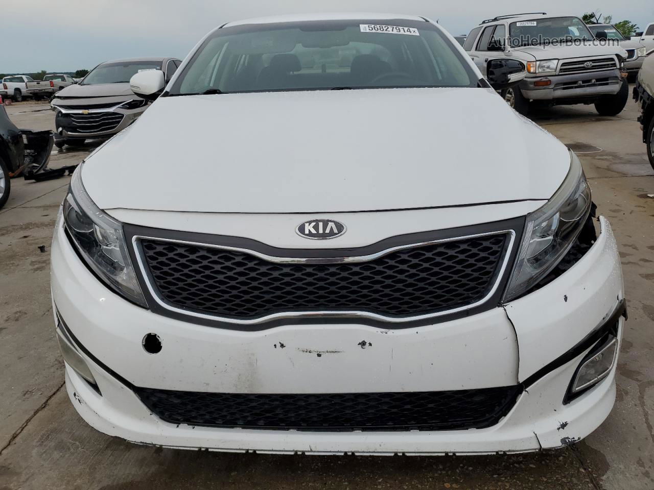 2015 Kia Optima Lx White vin: 5XXGM4A71FG391950