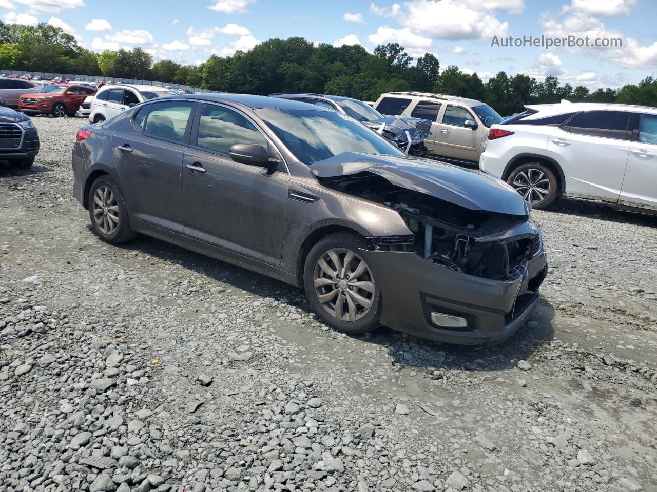 2015 Kia Optima Lx Brown vin: 5XXGM4A71FG399644