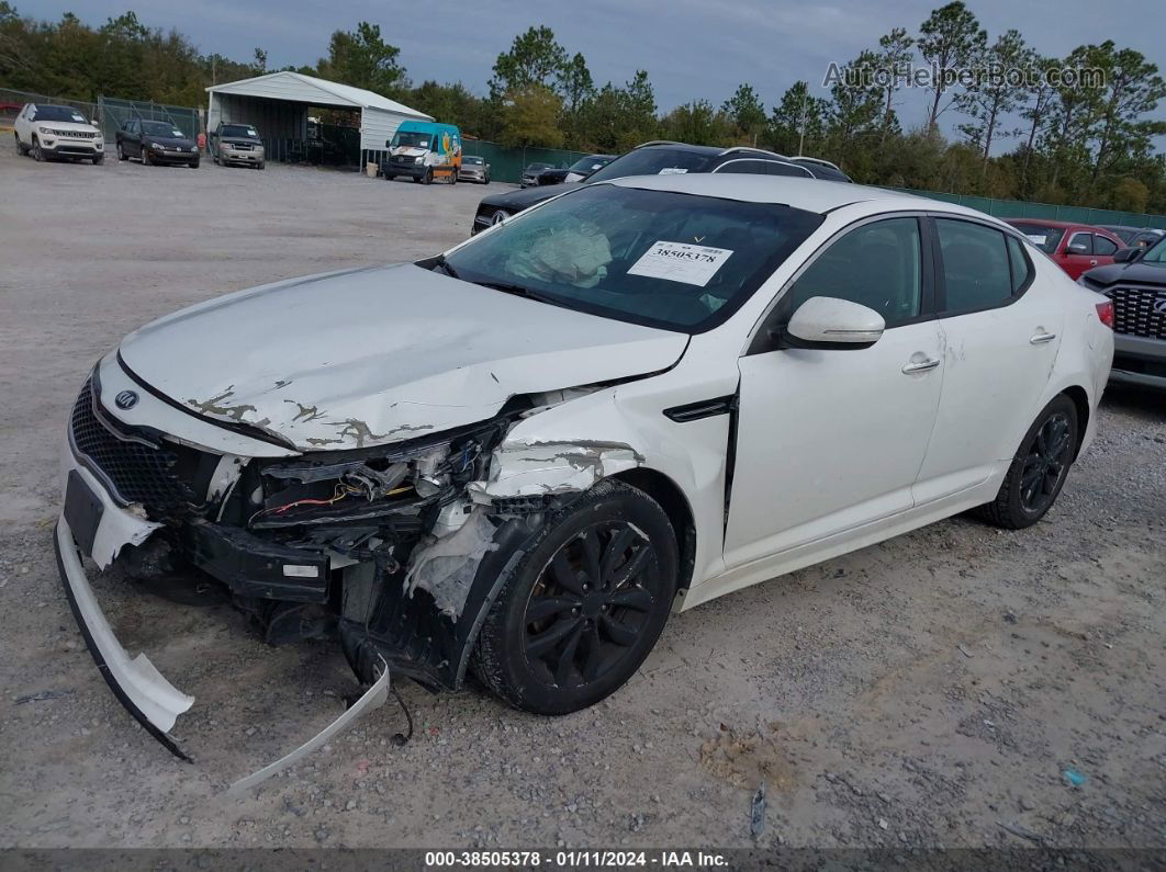 2015 Kia Optima Lx White vin: 5XXGM4A71FG443822