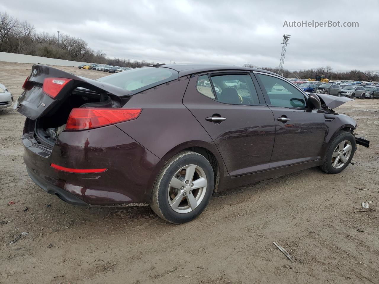 2015 Kia Optima Lx Burgundy vin: 5XXGM4A71FG457333