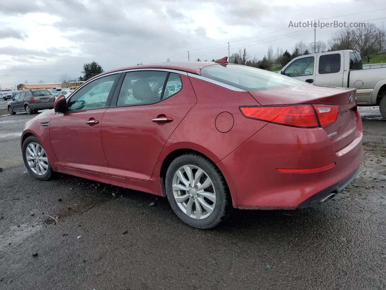 2015 Kia Optima Lx Red vin: 5XXGM4A71FG473595