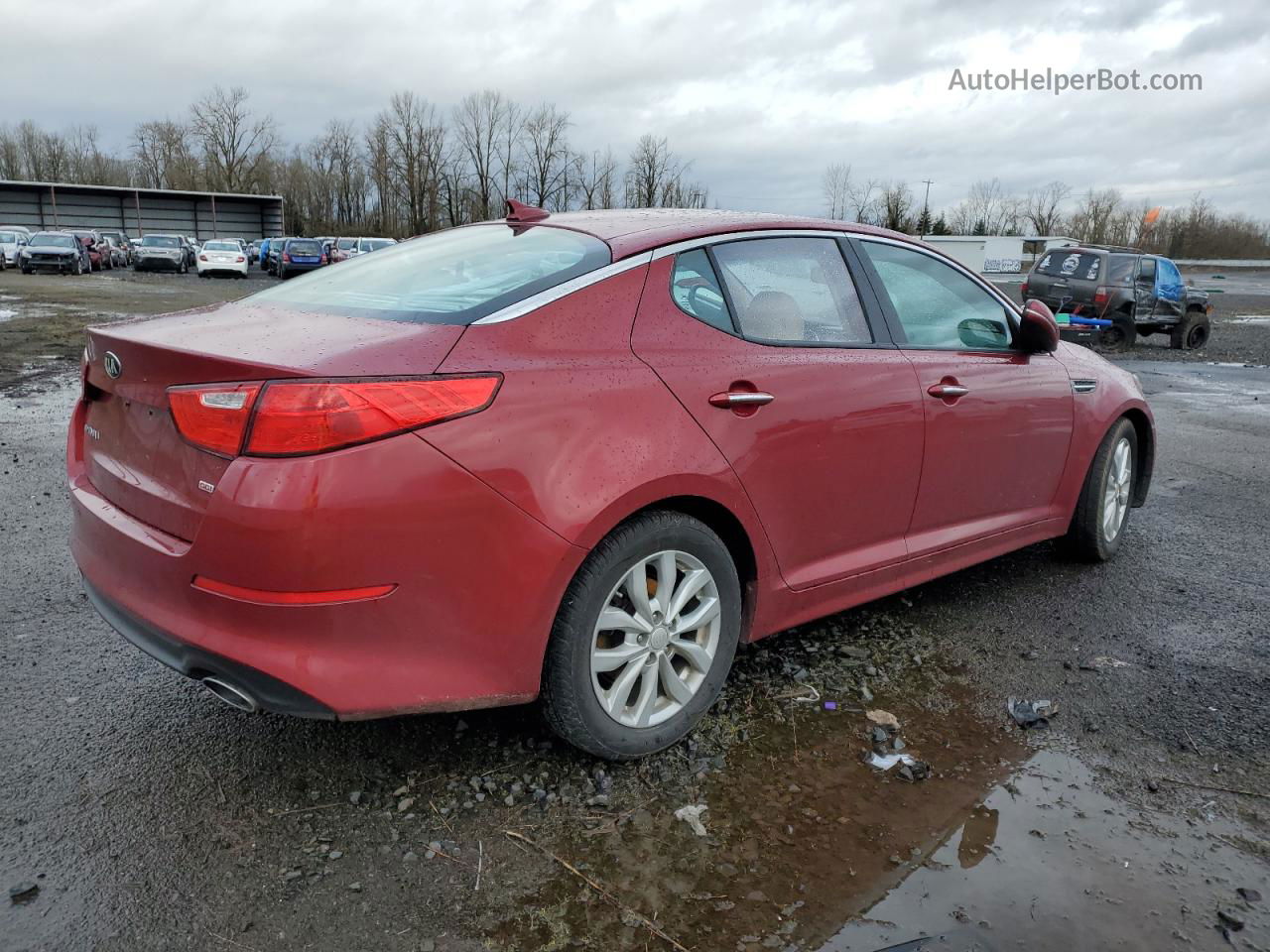 2015 Kia Optima Lx Red vin: 5XXGM4A71FG473595