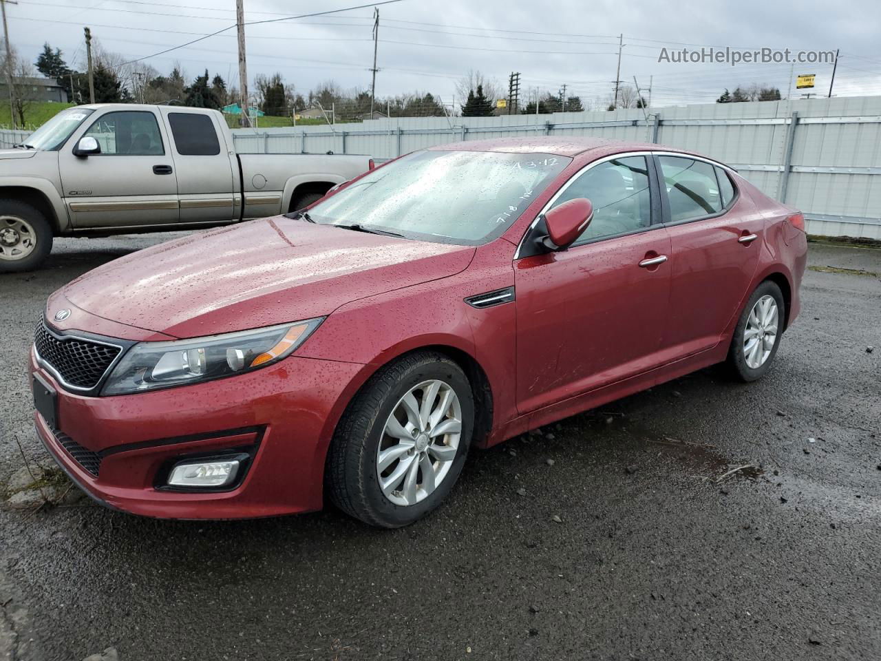 2015 Kia Optima Lx Red vin: 5XXGM4A71FG473595