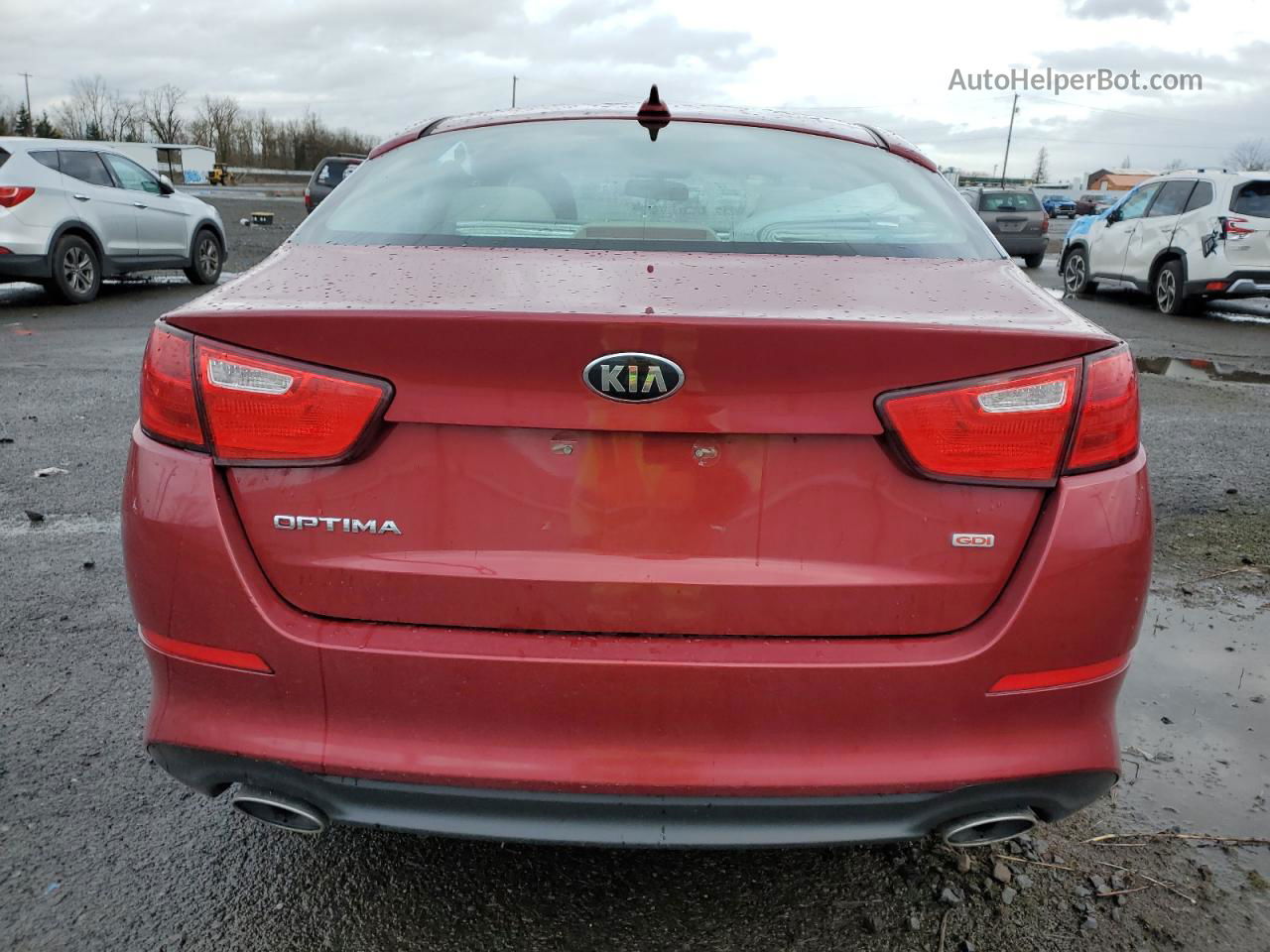 2015 Kia Optima Lx Red vin: 5XXGM4A71FG473595