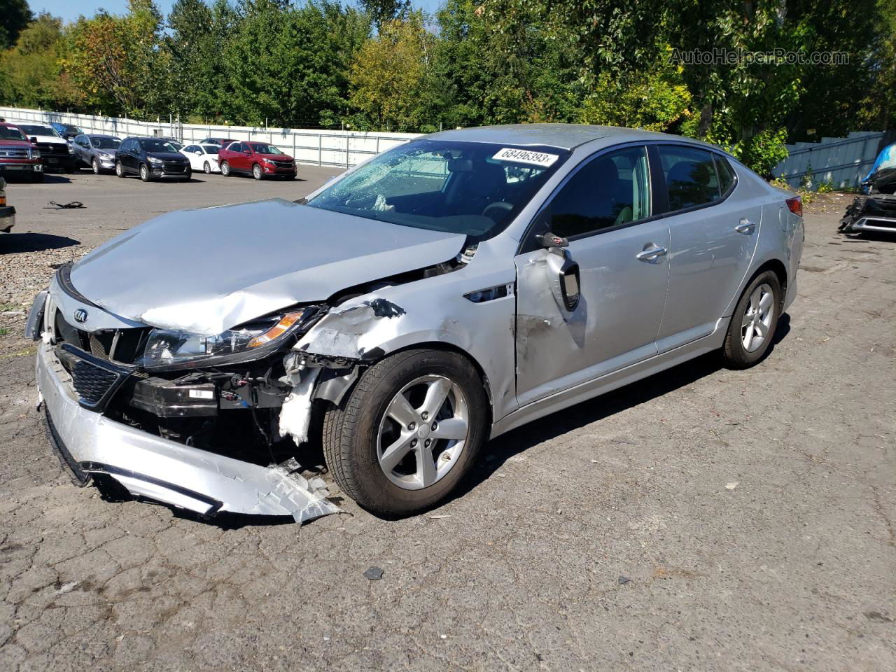 2015 Kia Optima Lx Silver vin: 5XXGM4A71FG494463