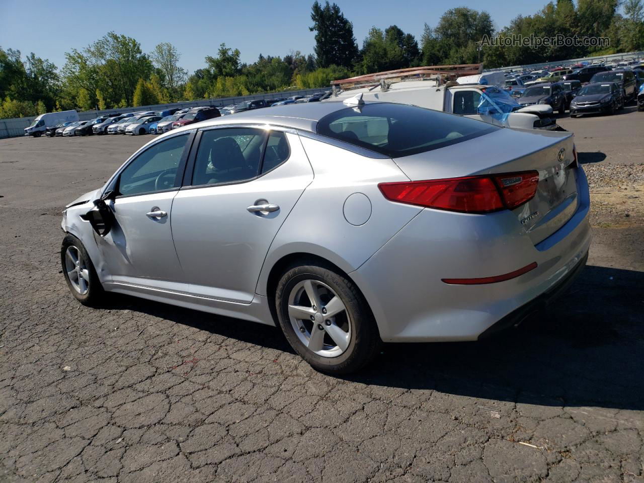 2015 Kia Optima Lx Серебряный vin: 5XXGM4A71FG494463