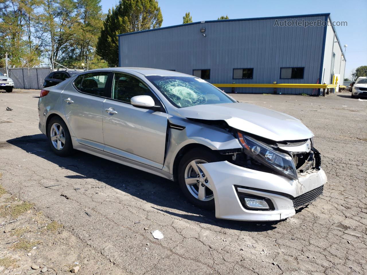 2015 Kia Optima Lx Silver vin: 5XXGM4A71FG494463