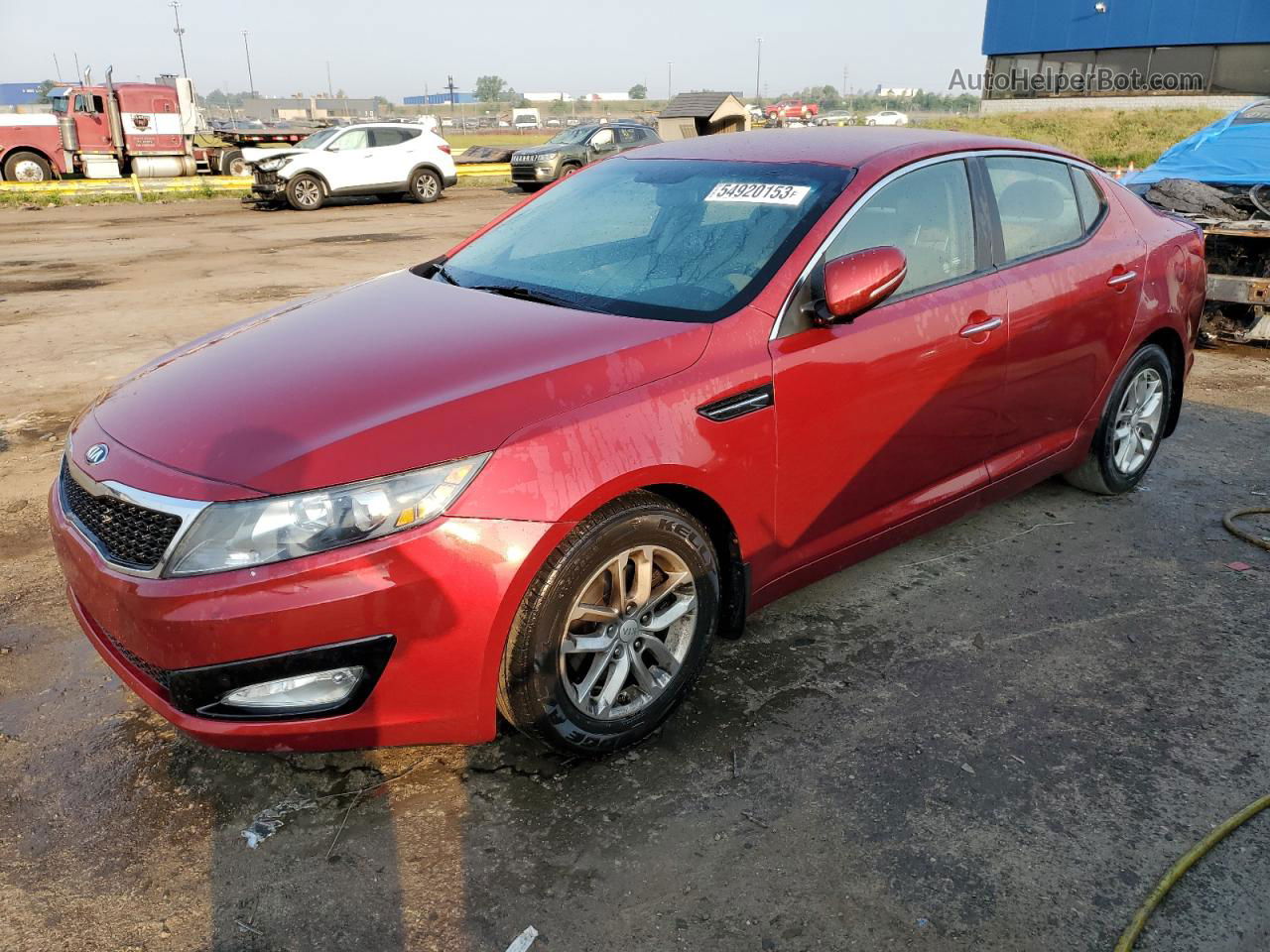 2013 Kia Optima Lx Red vin: 5XXGM4A72DG135913