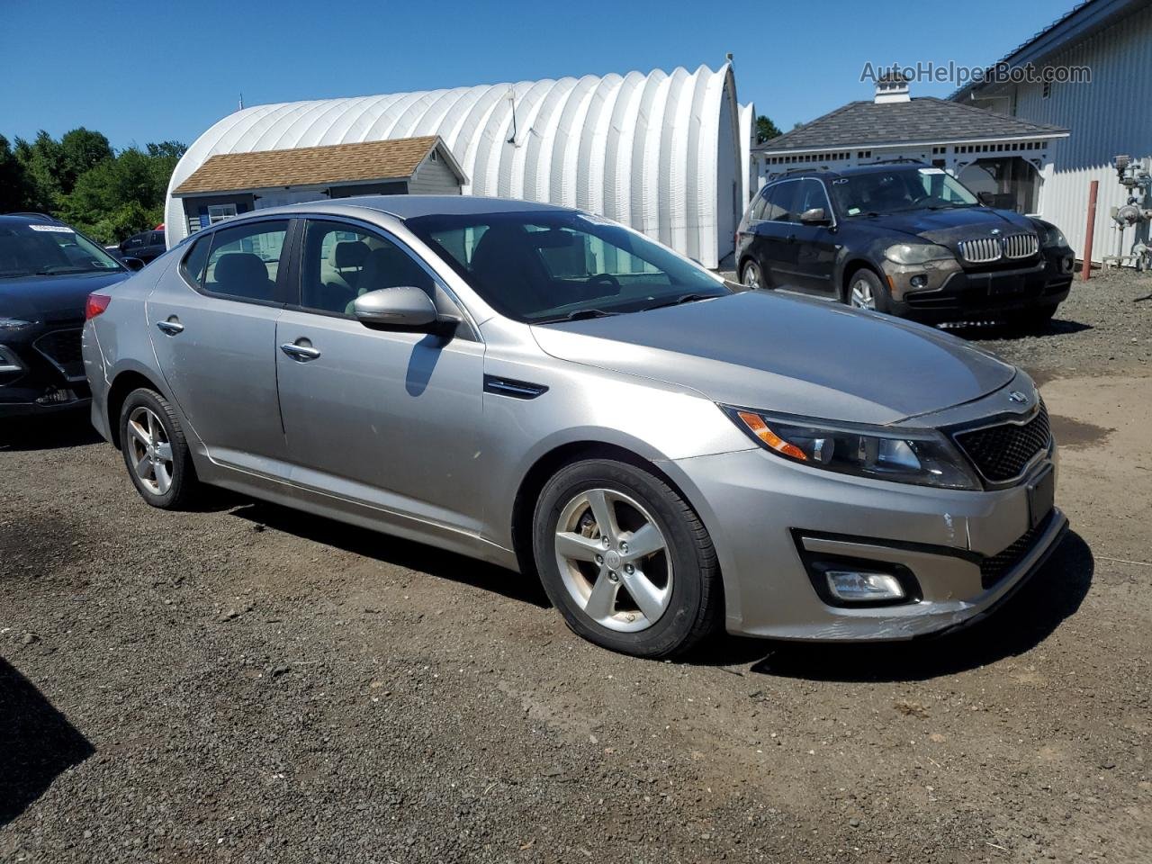 2014 Kia Optima Lx Серебряный vin: 5XXGM4A72EG271010