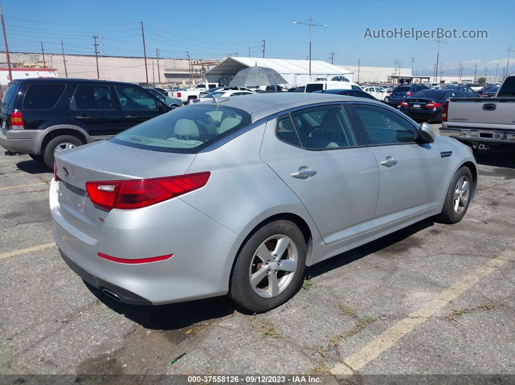 2014 Kia Optima Lx Серебряный vin: 5XXGM4A72EG286316