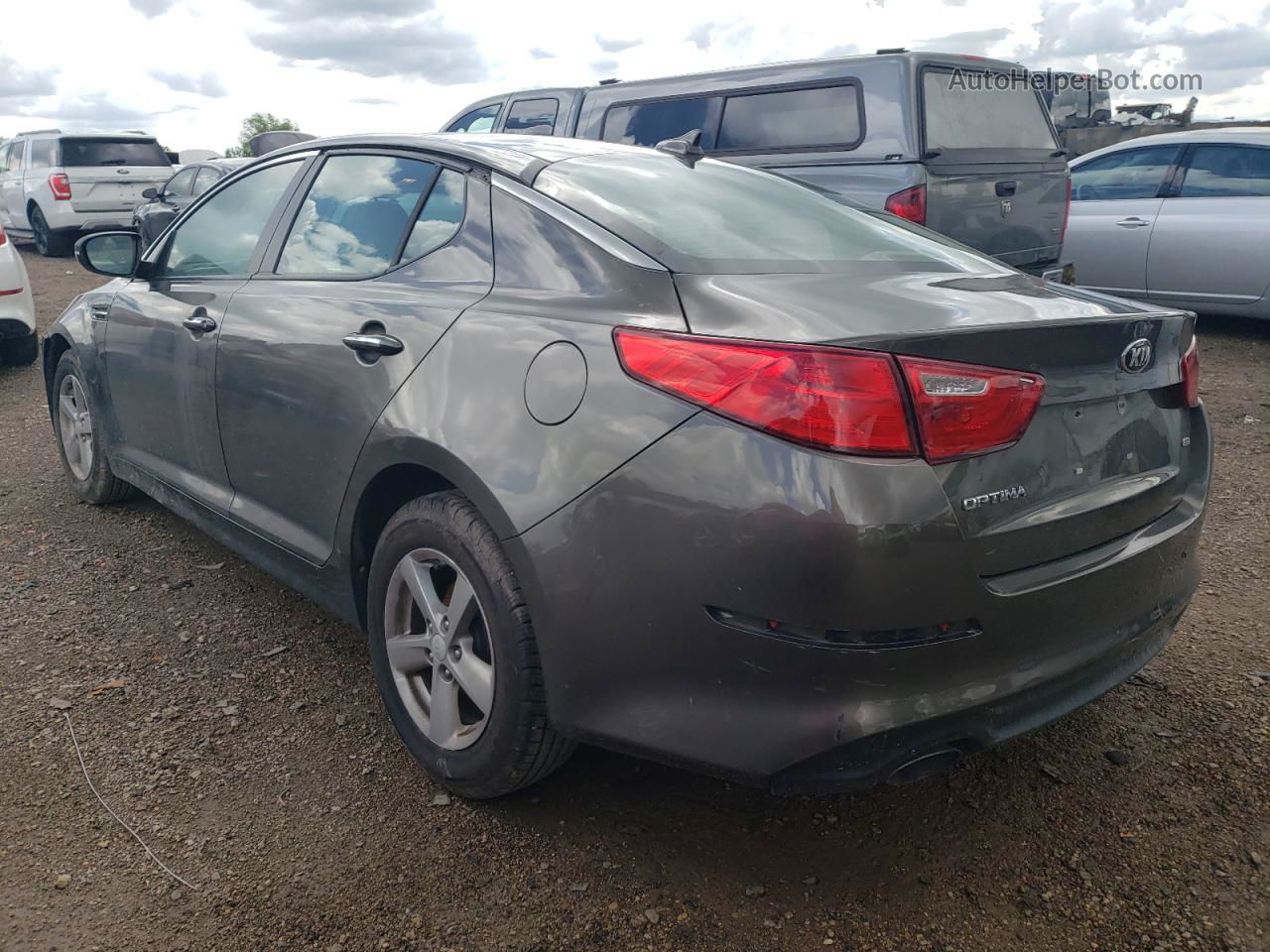 2014 Kia Optima Lx Gray vin: 5XXGM4A72EG302093