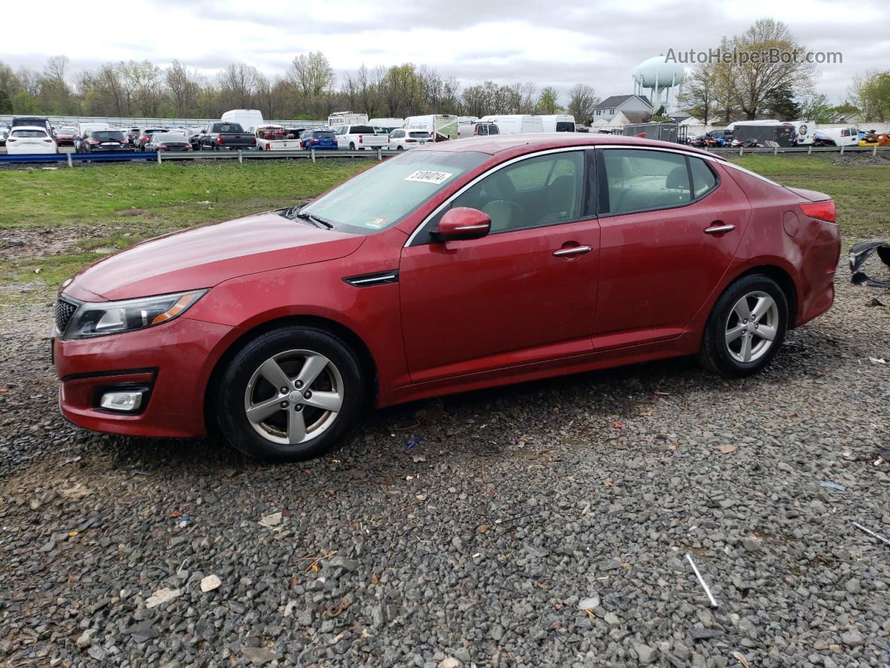 2014 Kia Optima Lx Burgundy vin: 5XXGM4A72EG308525