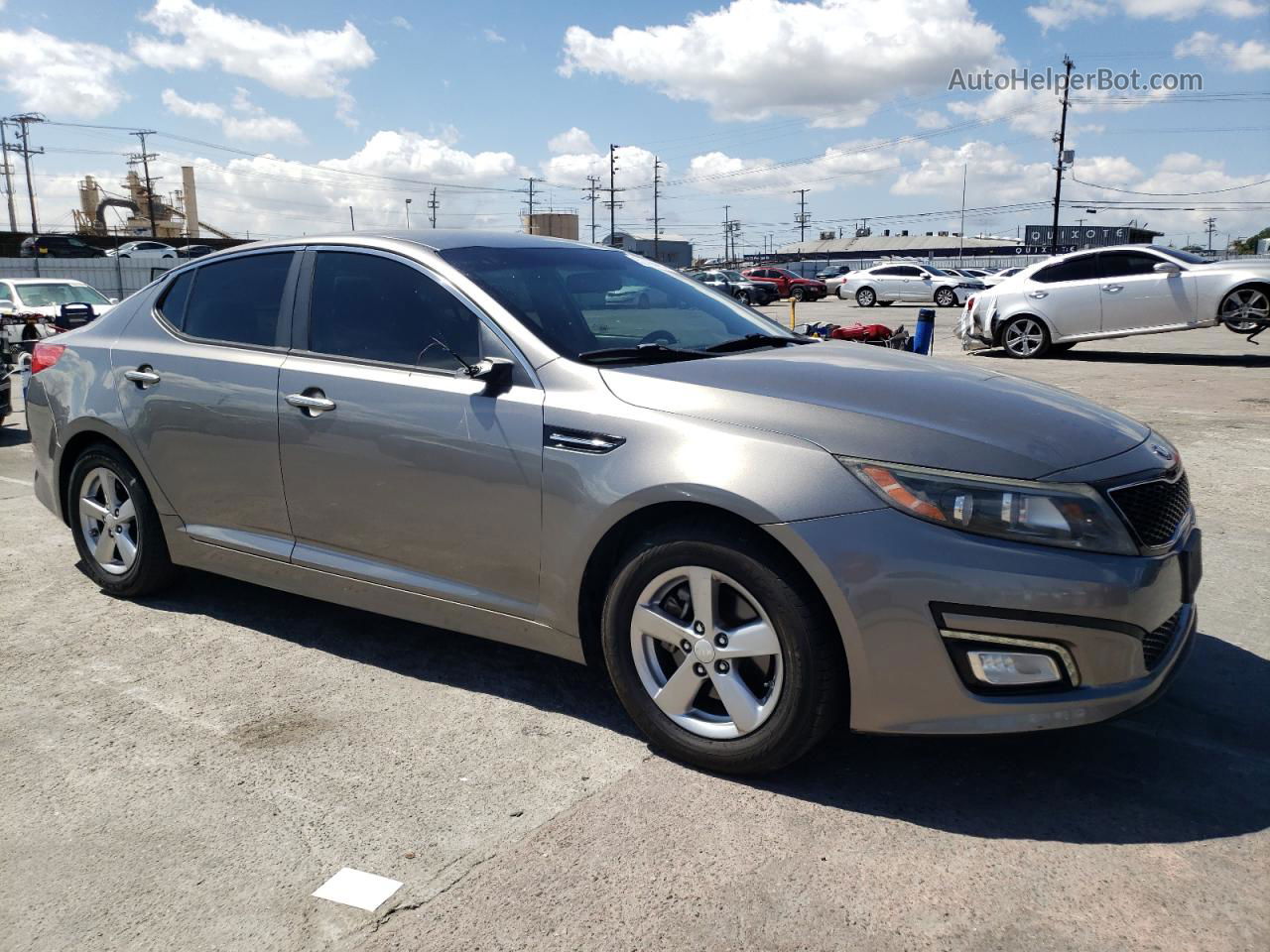 2014 Kia Optima Lx Gray vin: 5XXGM4A72EG310517