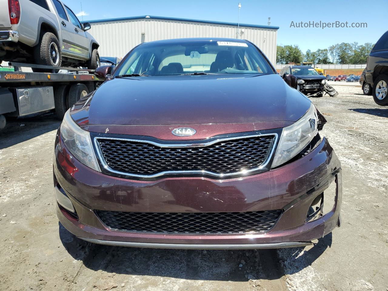 2014 Kia Optima Lx Бордовый vin: 5XXGM4A72EG318228