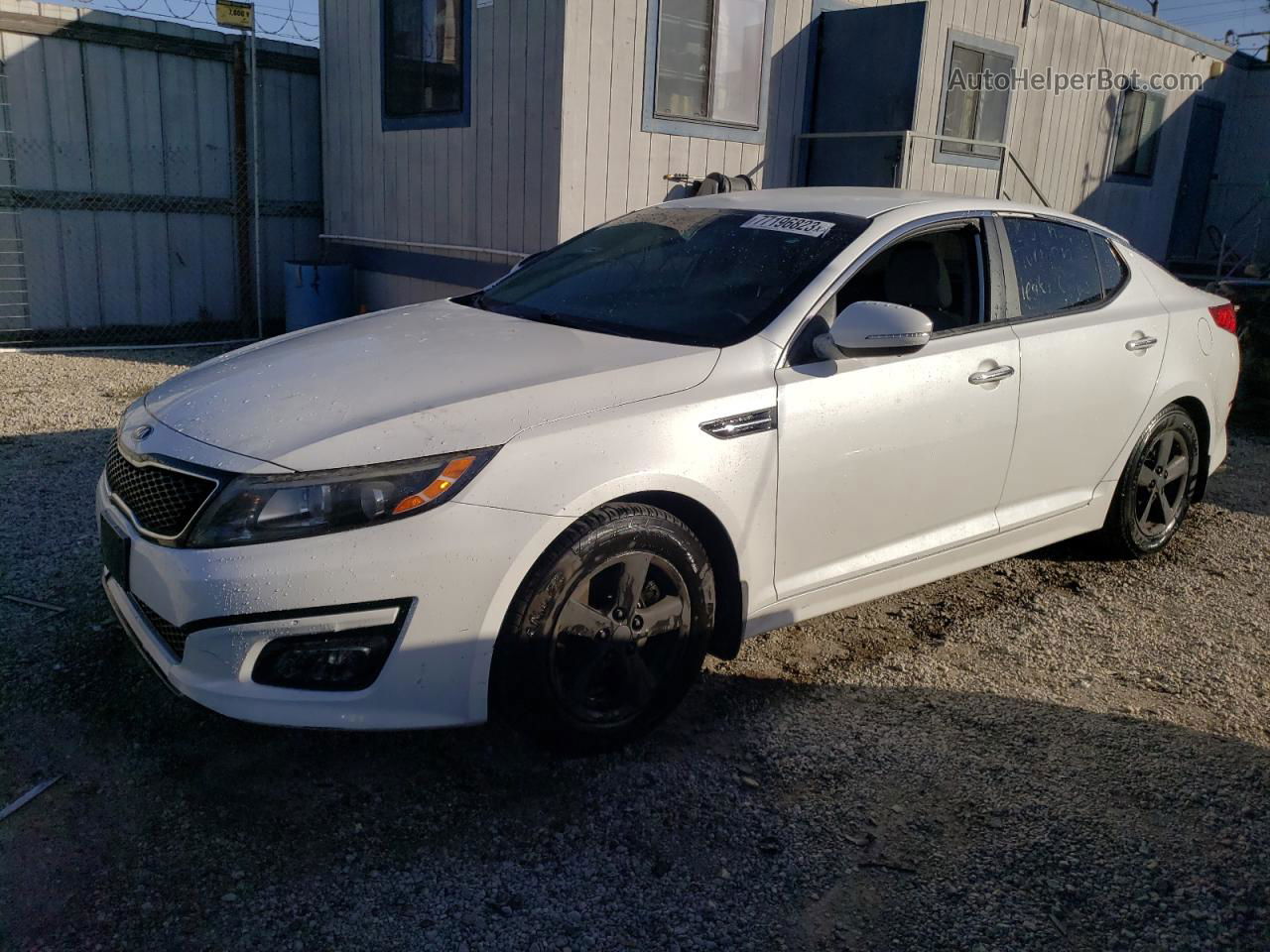 2014 Kia Optima Lx White vin: 5XXGM4A72EG328757