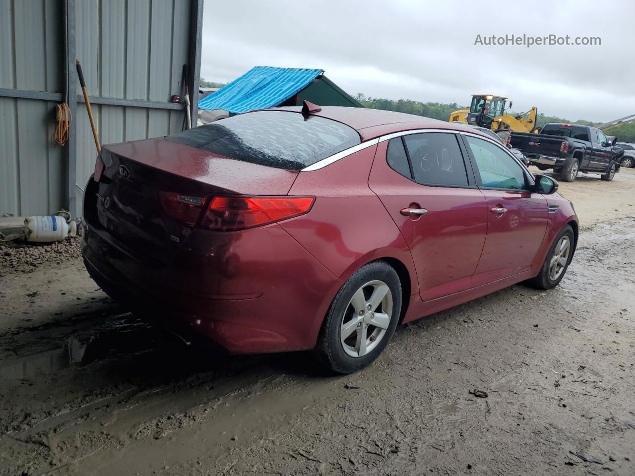 2015 Kia Optima Lx Burgundy vin: 5XXGM4A72FG372341