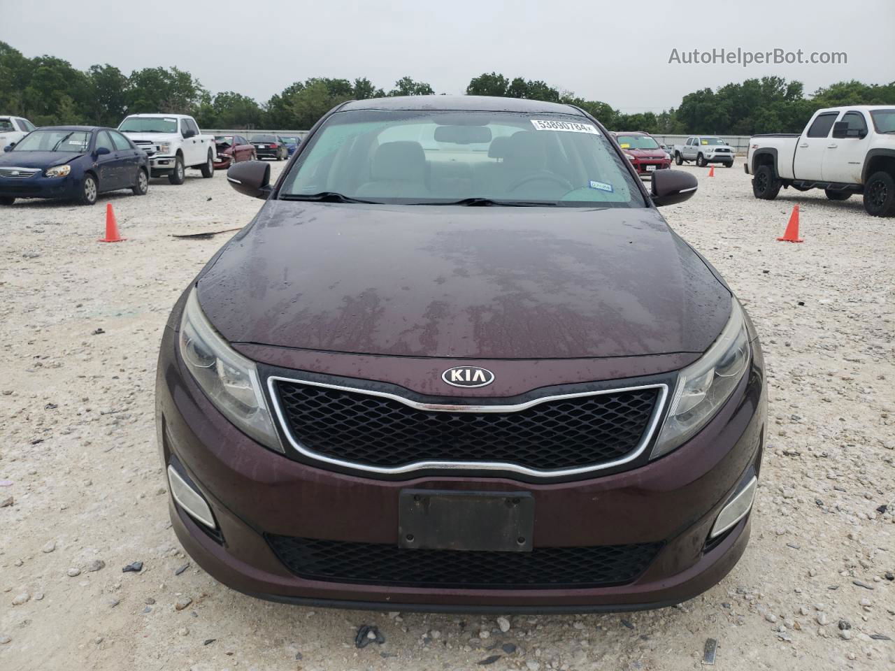 2015 Kia Optima Lx Maroon vin: 5XXGM4A72FG385798