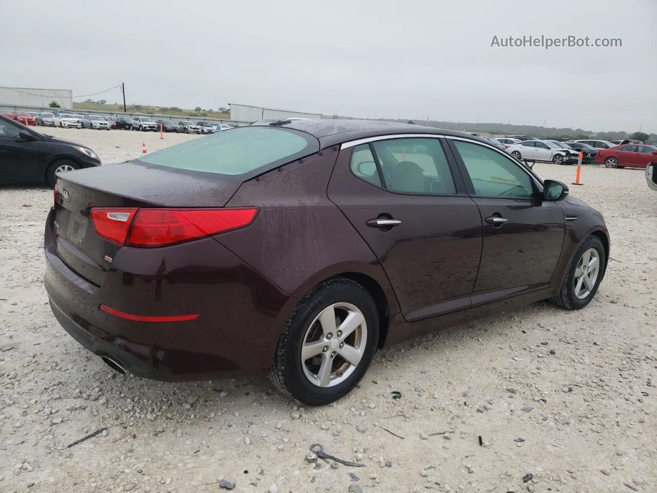 2015 Kia Optima Lx Maroon vin: 5XXGM4A72FG385798