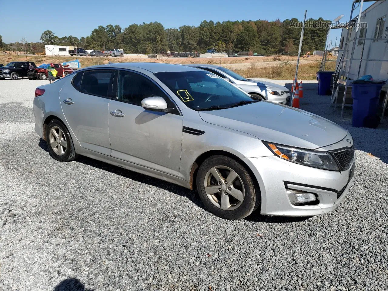 2015 Kia Optima Lx Silver vin: 5XXGM4A72FG481303