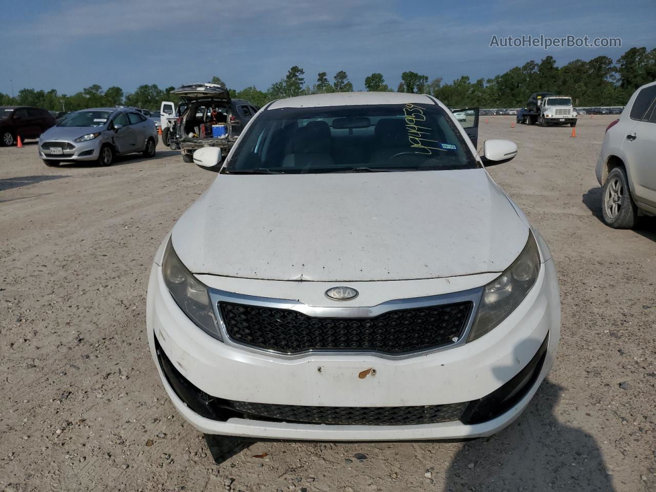 2013 Kia Optima Lx White vin: 5XXGM4A73DG221568