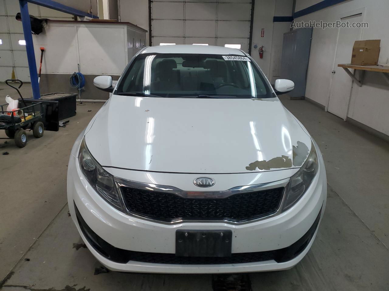 2013 Kia Optima Lx White vin: 5XXGM4A73DG227970