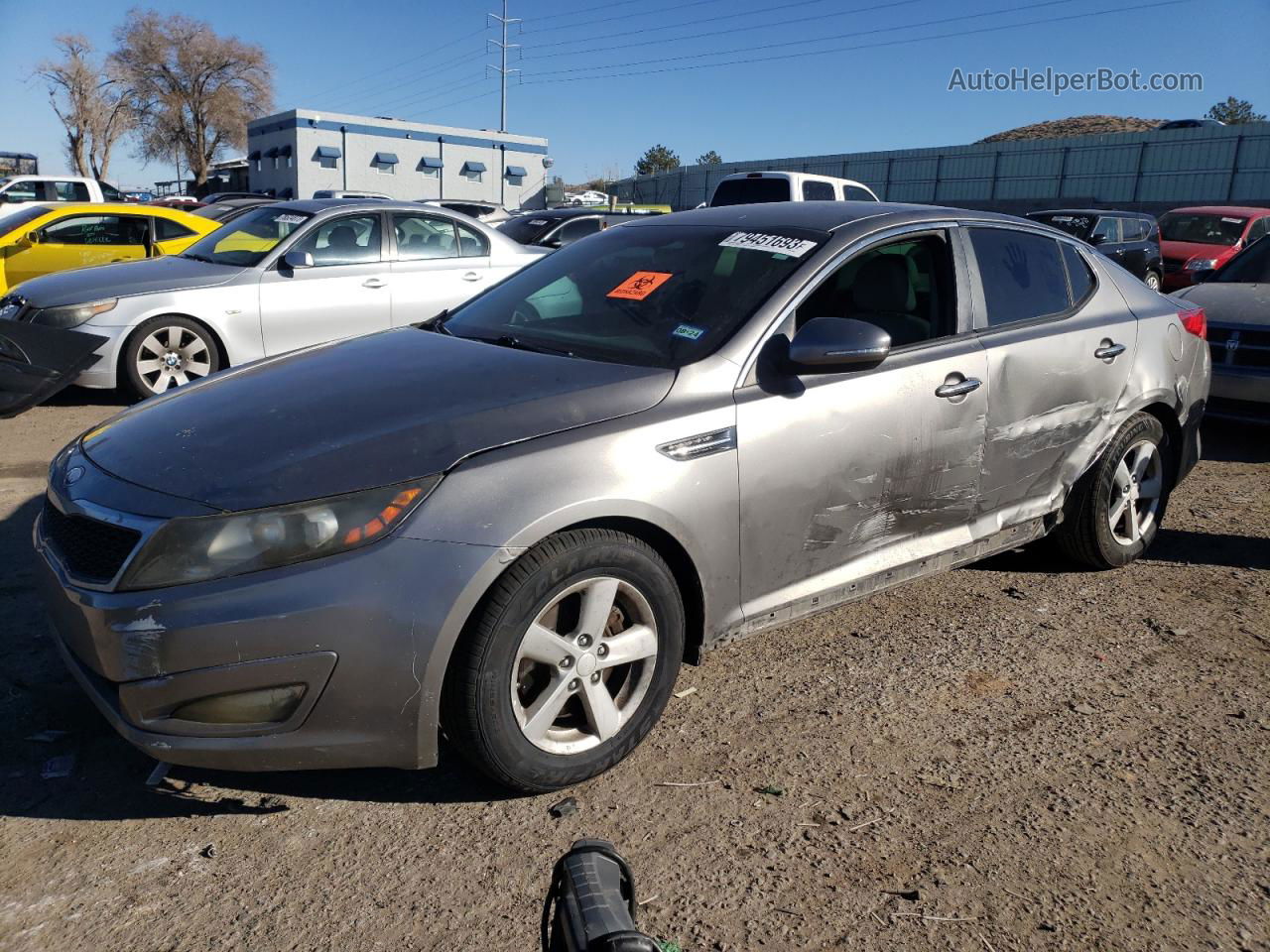 2014 Kia Optima Lx Gray vin: 5XXGM4A73EG260422