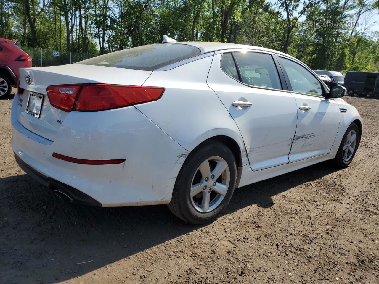 2014 Kia Optima Lx White vin: 5XXGM4A73EG273073