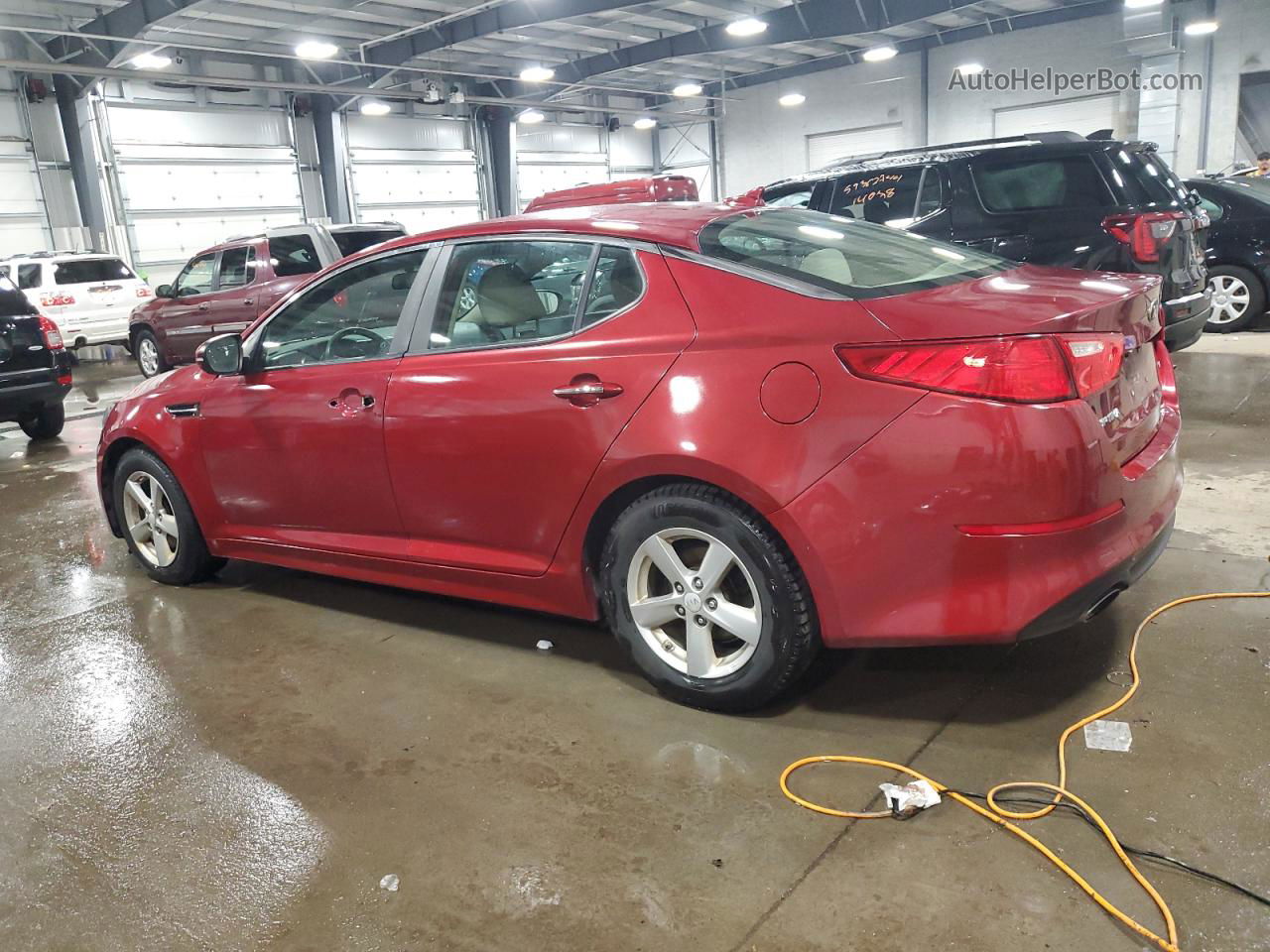 2014 Kia Optima Lx Red vin: 5XXGM4A73EG273901