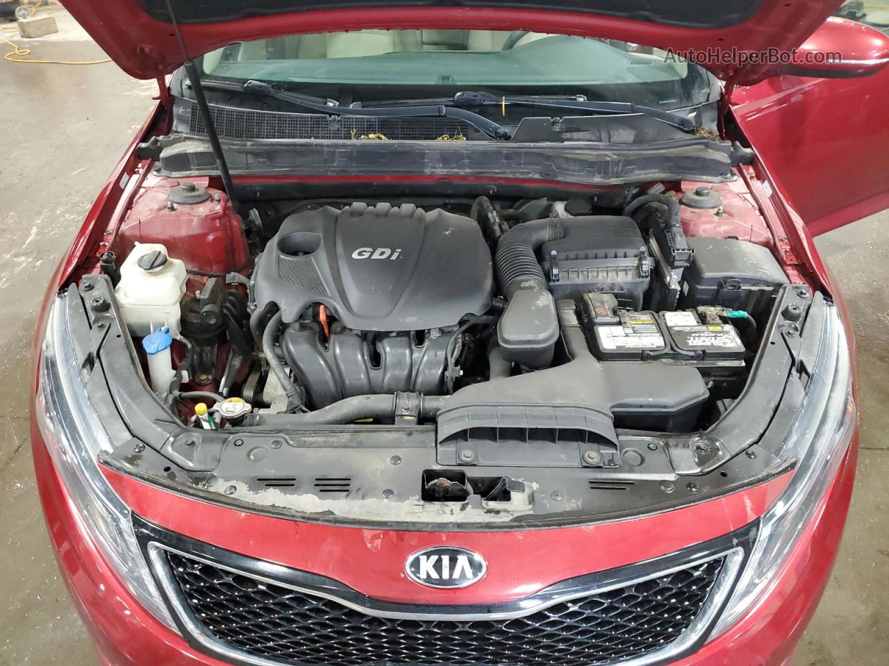 2014 Kia Optima Lx Red vin: 5XXGM4A73EG273901