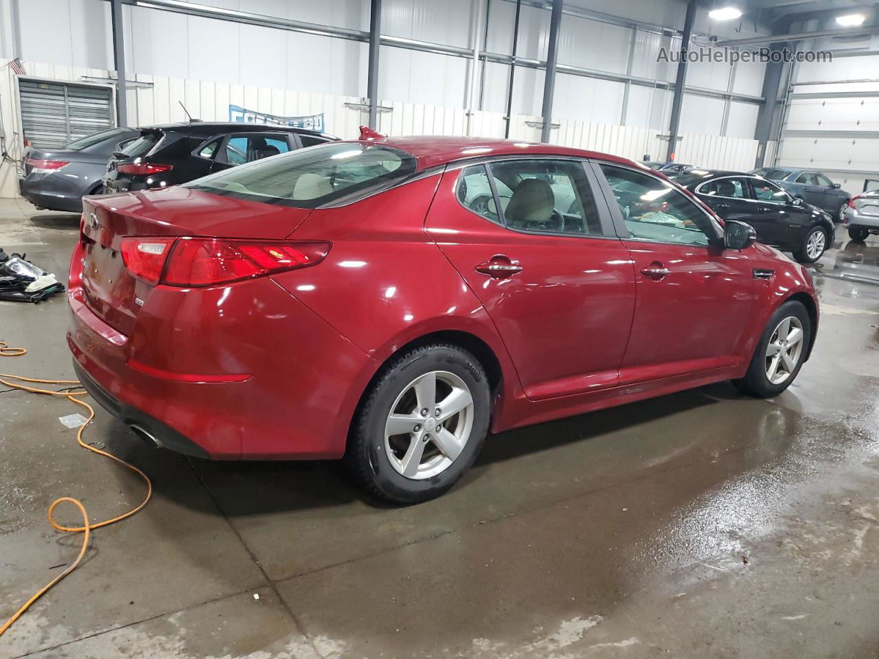 2014 Kia Optima Lx Red vin: 5XXGM4A73EG273901