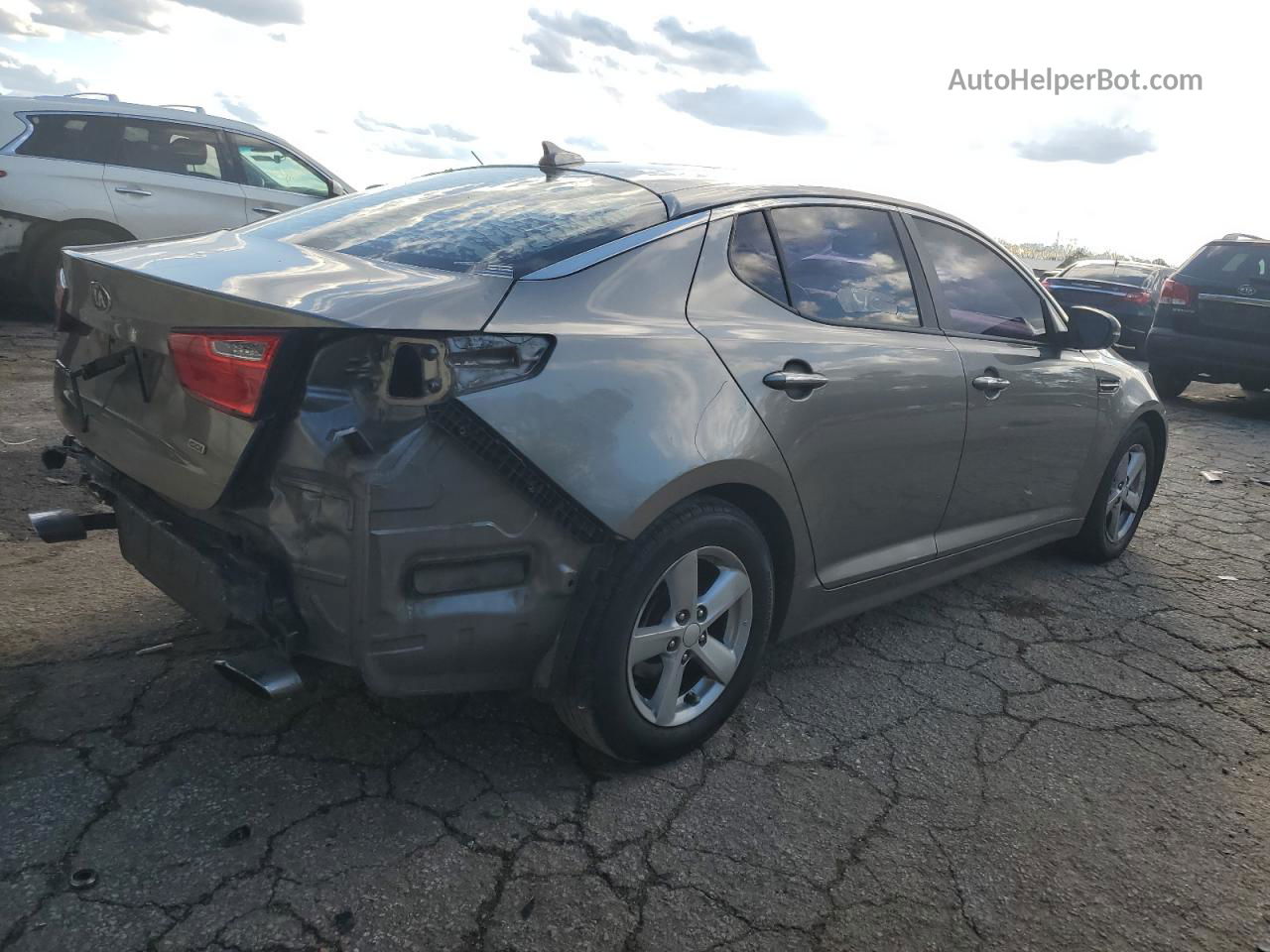 2014 Kia Optima Lx Silver vin: 5XXGM4A73EG281920