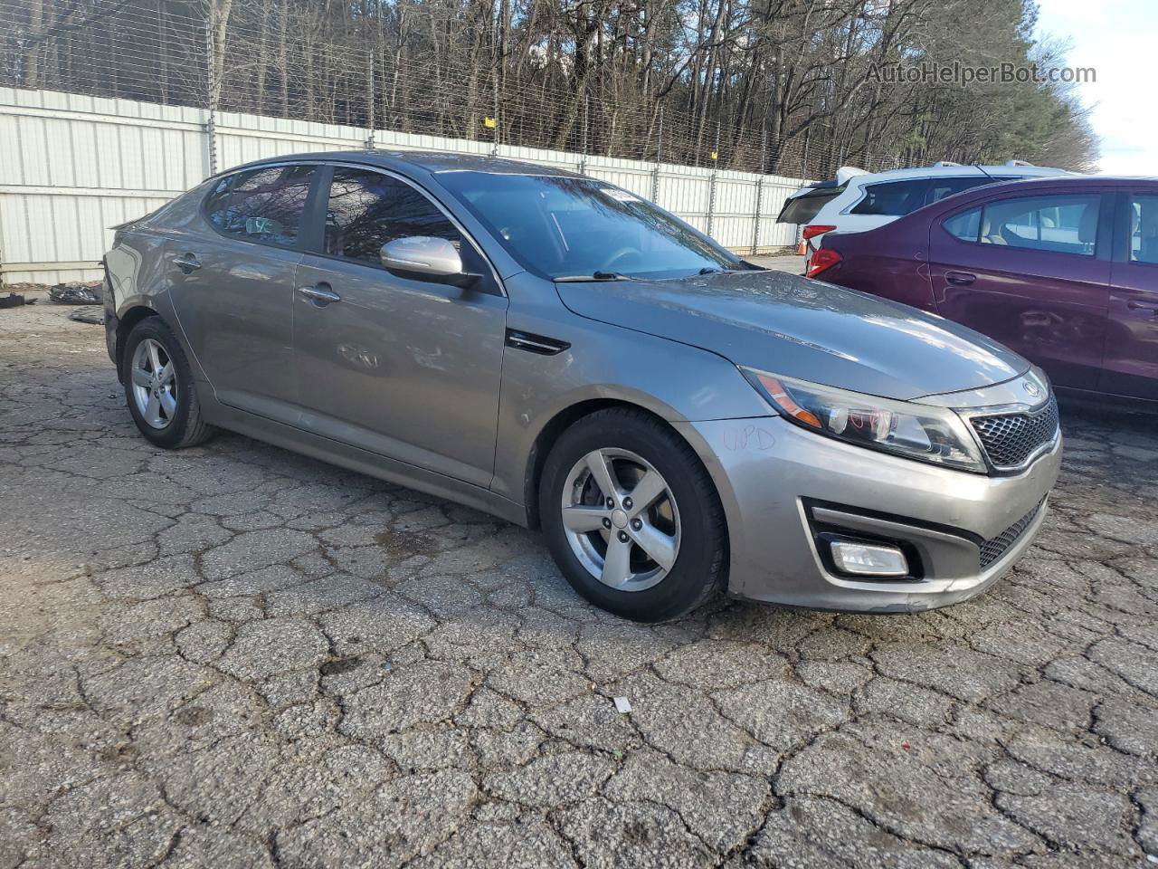 2014 Kia Optima Lx Silver vin: 5XXGM4A73EG281920