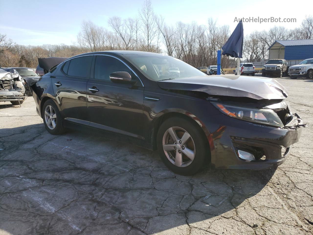 2014 Kia Optima Lx Purple vin: 5XXGM4A73EG293310