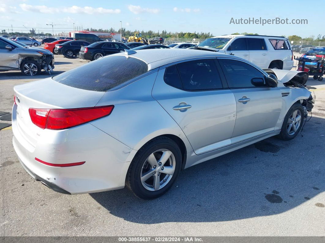 2014 Kia Optima Lx Silver vin: 5XXGM4A73EG304483