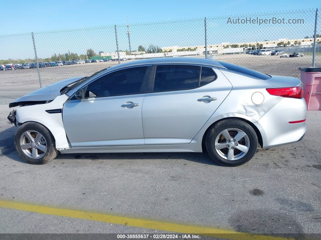 2014 Kia Optima Lx Серебряный vin: 5XXGM4A73EG304483