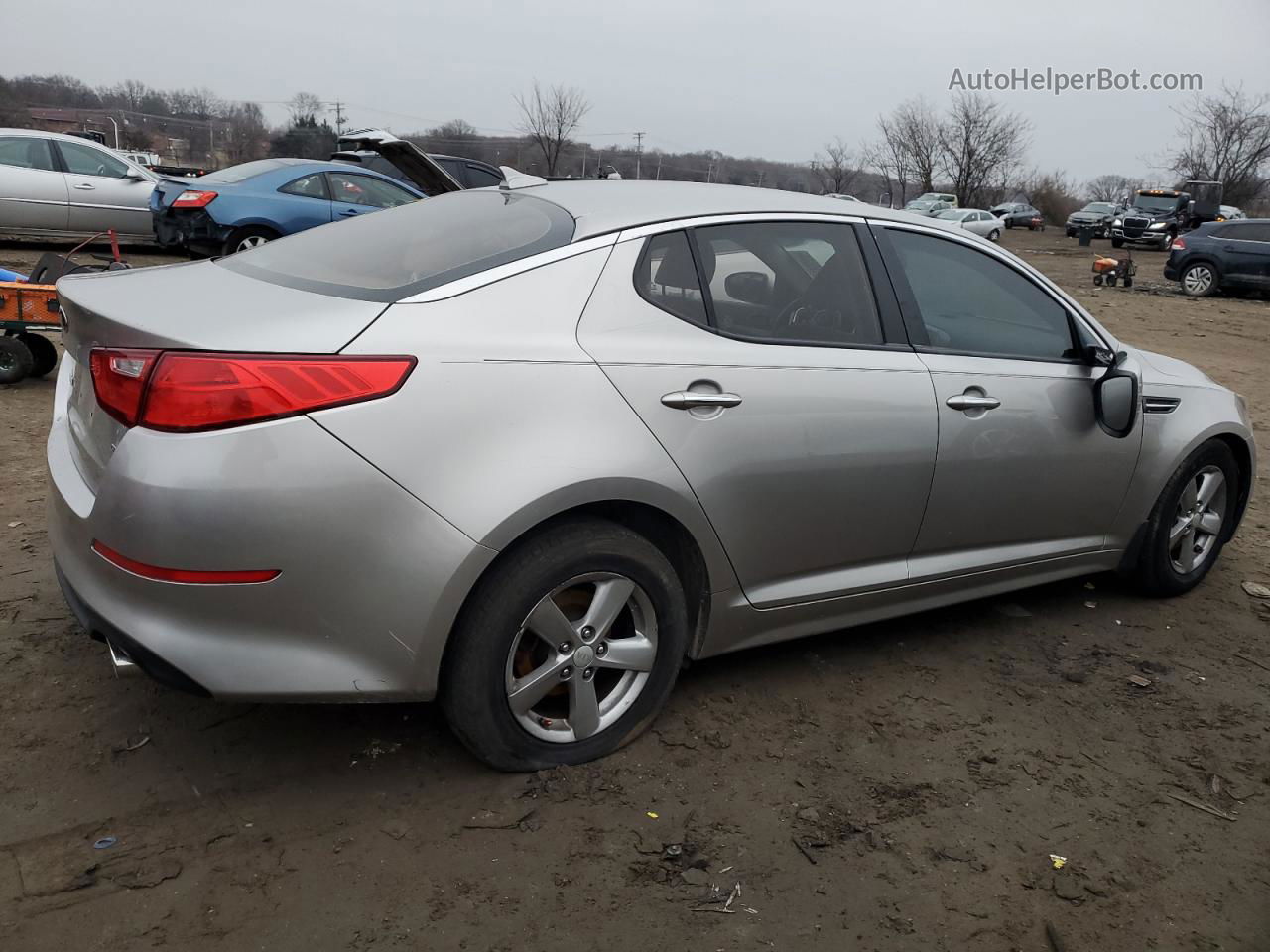 2014 Kia Optima Lx Серебряный vin: 5XXGM4A73EG308680