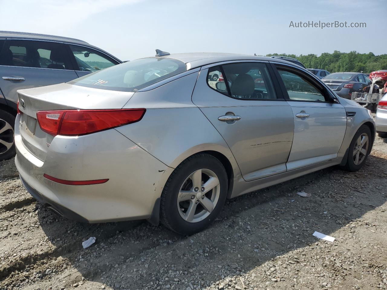 2014 Kia Optima Lx Silver vin: 5XXGM4A73EG316830