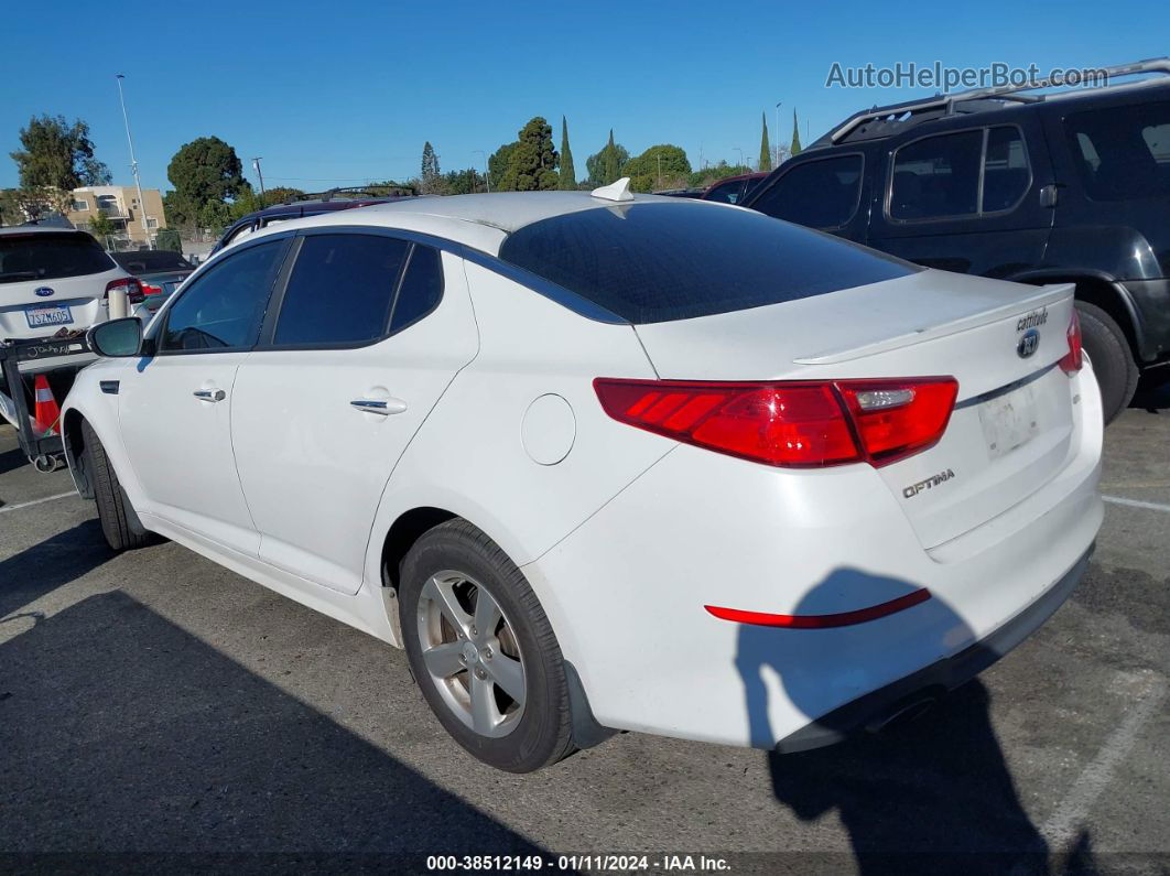 2014 Kia Optima Lx White vin: 5XXGM4A73EG333739