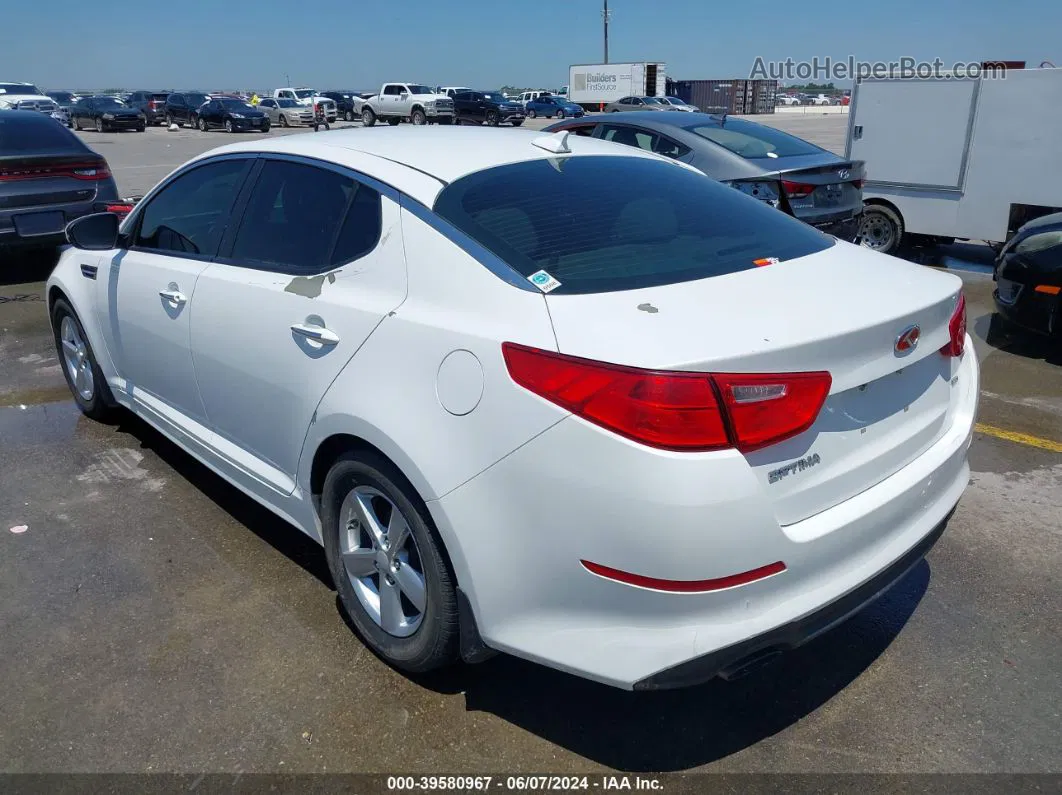 2014 Kia Optima Lx White vin: 5XXGM4A73EG334759