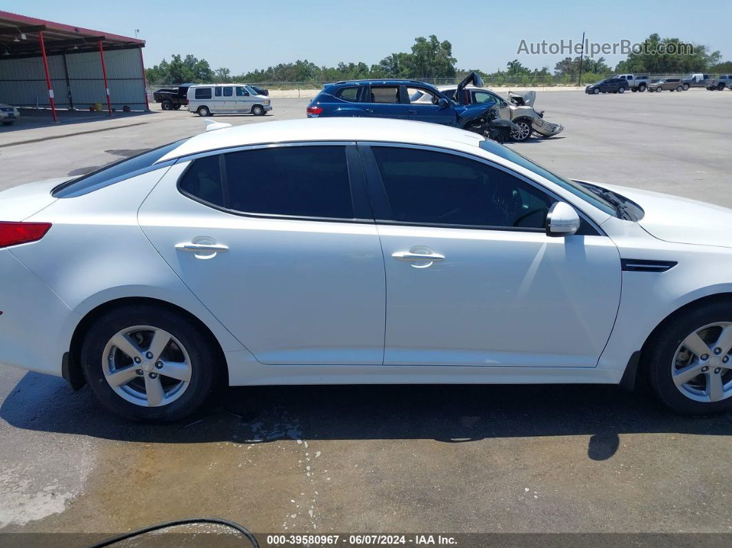 2014 Kia Optima Lx White vin: 5XXGM4A73EG334759