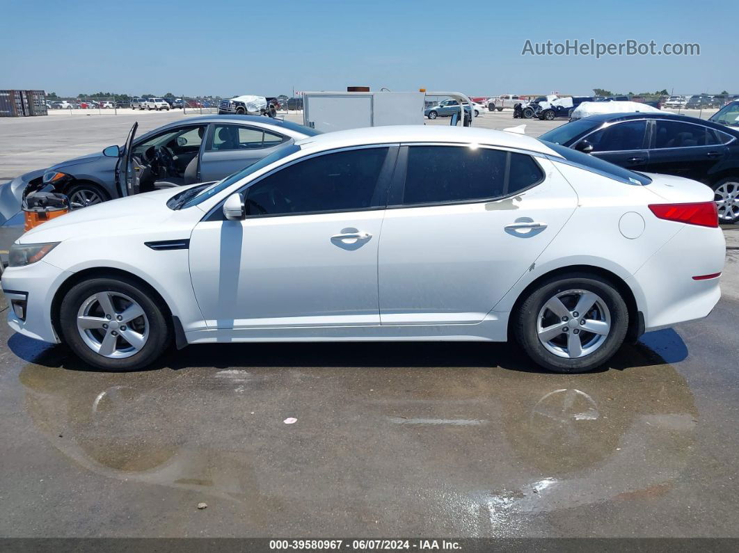 2014 Kia Optima Lx White vin: 5XXGM4A73EG334759