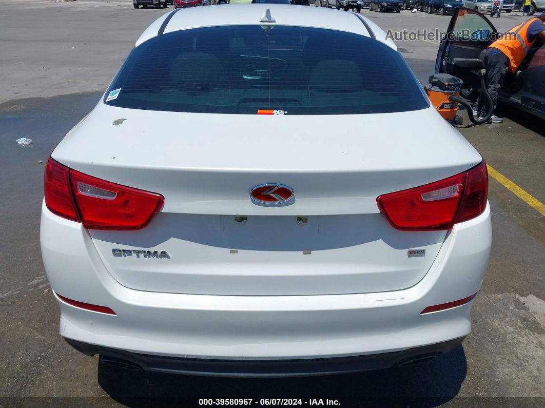 2014 Kia Optima Lx White vin: 5XXGM4A73EG334759