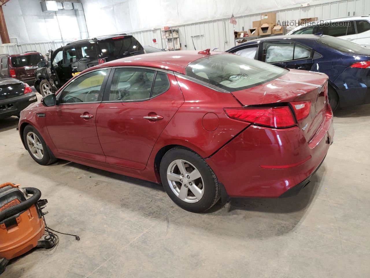 2014 Kia Optima Lx Red vin: 5XXGM4A73EG342926