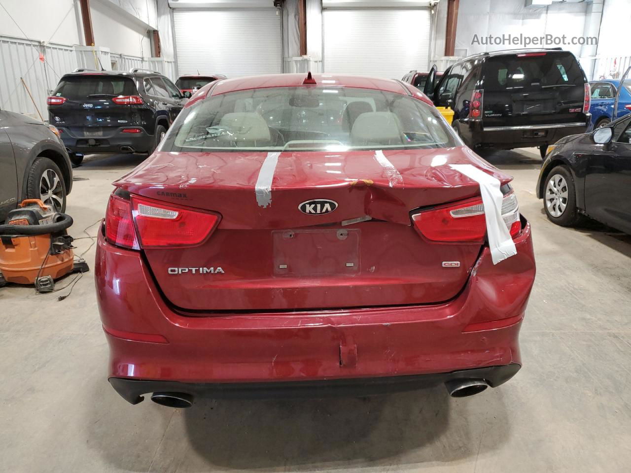 2014 Kia Optima Lx Red vin: 5XXGM4A73EG342926