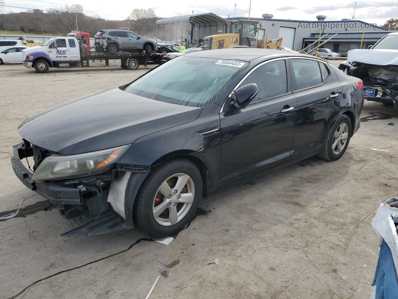 2014 Kia Optima Lx Black vin: 5XXGM4A73EG345180