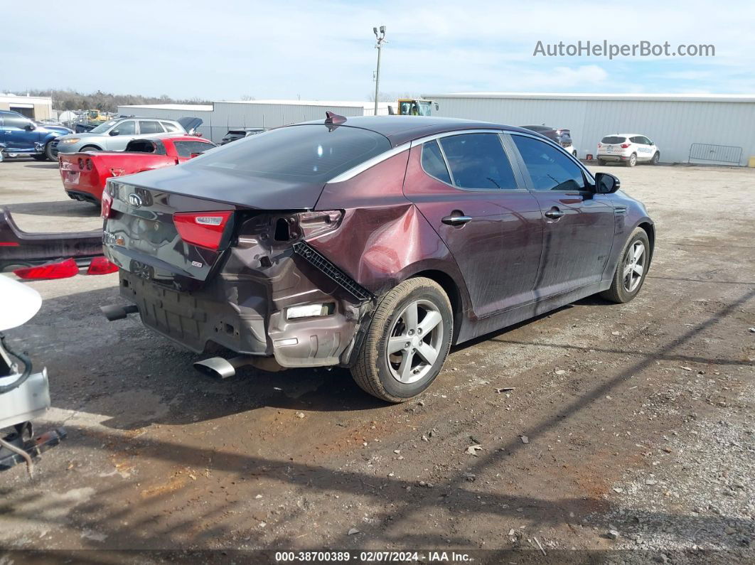 2014 Kia Optima Lx Burgundy vin: 5XXGM4A73EG346085