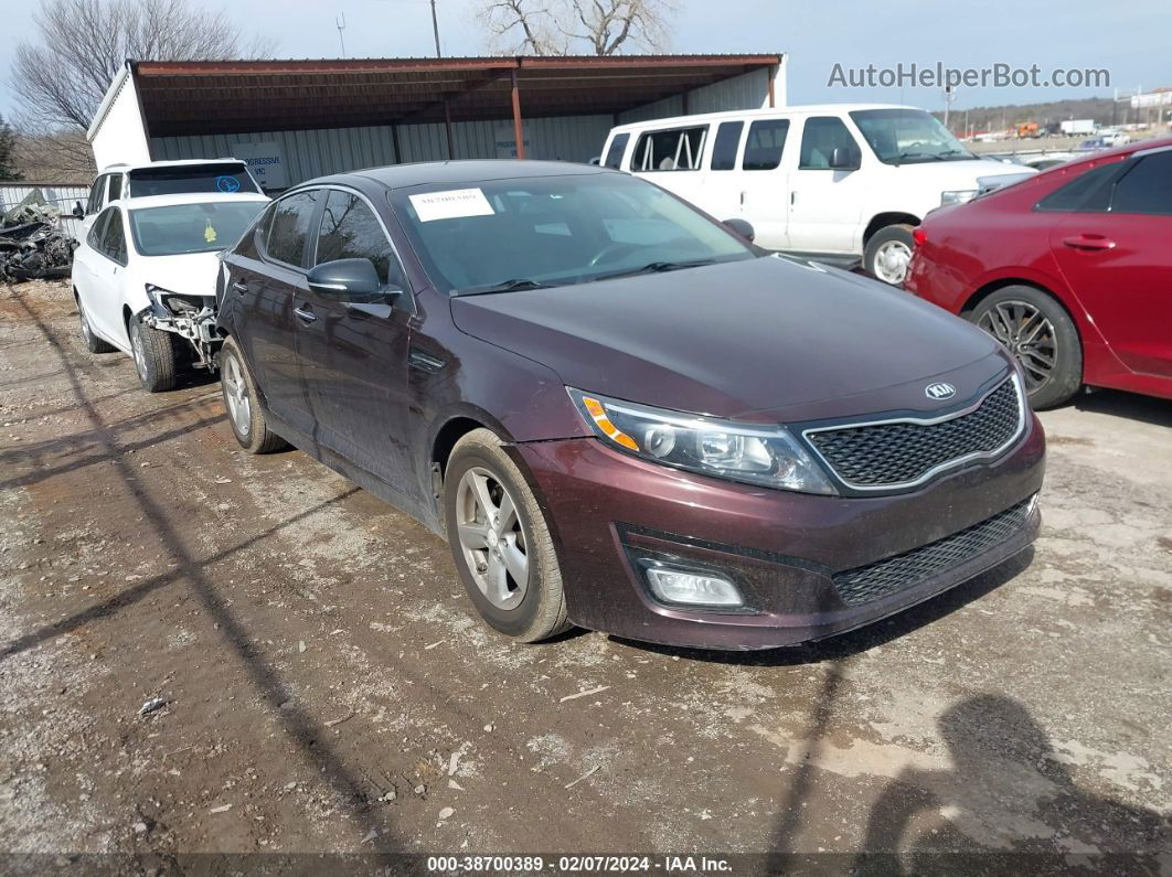 2014 Kia Optima Lx Бордовый vin: 5XXGM4A73EG346085