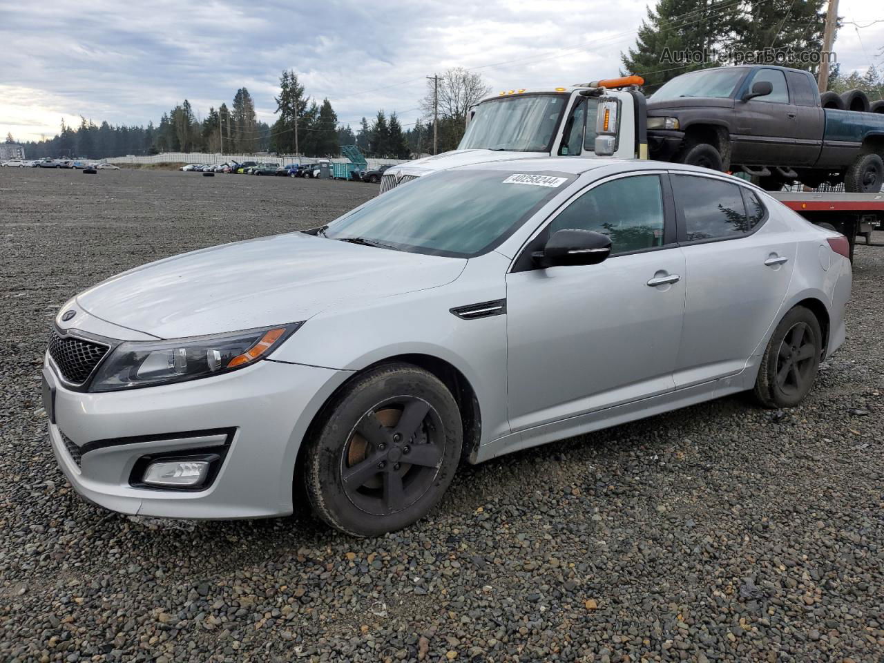 2014 Kia Optima Lx Silver vin: 5XXGM4A73EG350640