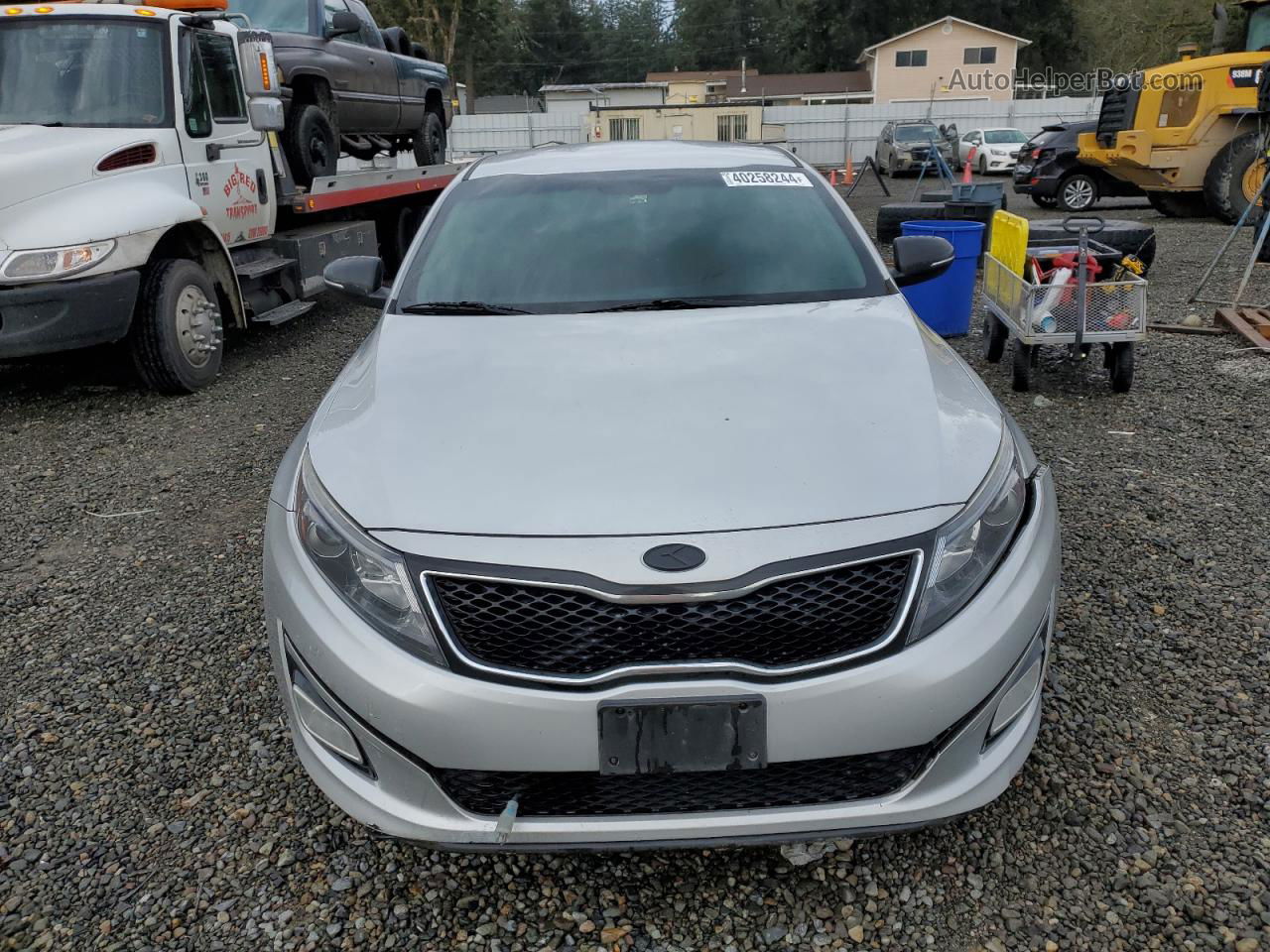 2014 Kia Optima Lx Серебряный vin: 5XXGM4A73EG350640